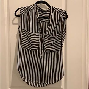 Zara striped silk top